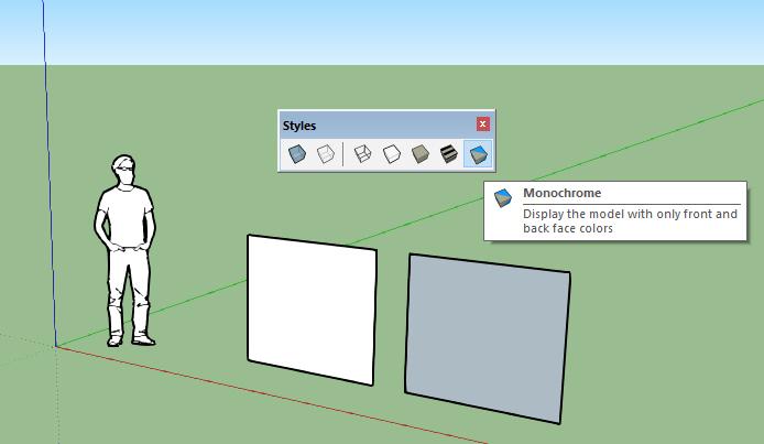 Estilo monocromático SketchUp